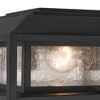 John Timberland Gregor 6" High Modern Outdoor Pier Mount Light Fixture Porch House Exterior Outside Weatherproof Black Seeded Glass Shade Front Door - 3 of 4