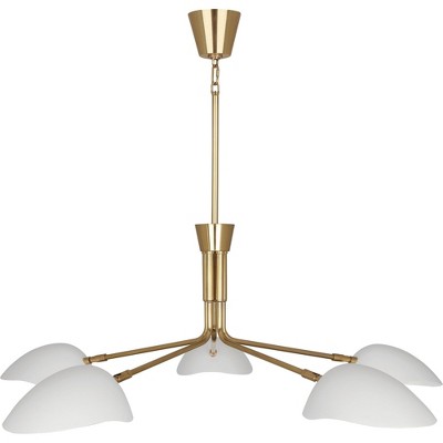 Robert Abbey Lighting Rico Espinet Racer - Light Chandelier in  Modern Brass