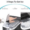 ZAFRO Ice Maker Countertop, Portable Ice Machine with Self-Cleaning, 26.5lbs/24Hrs, 9 Bullet Ice Cubes in 6 Mins, Ice Basket and Scoop, Ideal for Home - 3 of 4