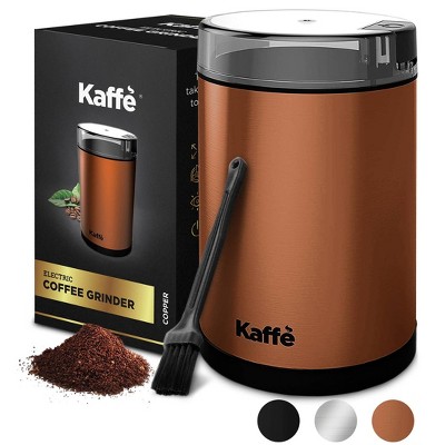 Kaffe Electric Coffee Grinder with Cleaning Brush - White - KF2040