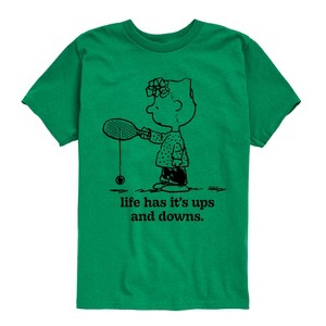 Boys' - Peanuts - Life Has Ups Downs Short Sleeve Graphic T-Shirt - 1 of 4