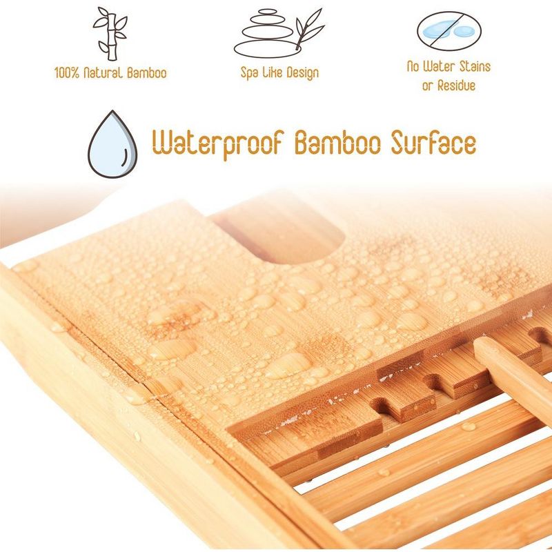 Bamboo Bath Tub Tray, 4 of 7
