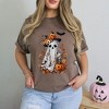 Simply Sage Market Women's Floral Halloween Ghost Short Sleeve Garment Dyed Tee - 2 of 4