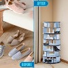 Kings Brand Furniture Cassidy 360° revolving shoe rack—perfect for closets, entryways, bedrooms, or hallways for stylish, space-saving storage - 4 of 4