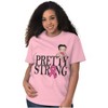 Breast Cancer Betty Pretty Strong Womens Graphic T Shirt Tees Brisco Brands - 4 of 4