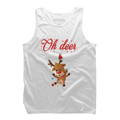 Men's Design By Humans Oh deer - Christmas Sweater By Storms98 Tank Top