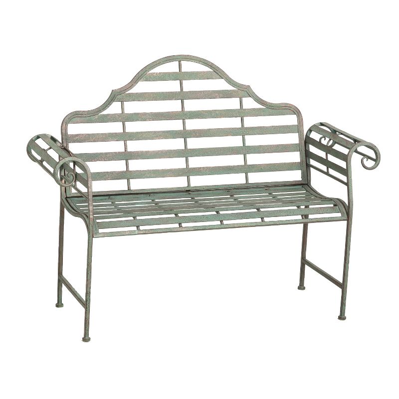 Evergreen Chippendale Style Outdoor Safe Metal Bench, 1 of 6