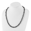 Black Bow Jewelry Men's 8.5mm Stainless Steel Antiqued Fancy Cable Chain Necklace, 24 In - 3 of 4