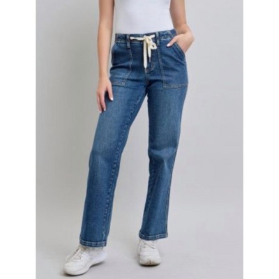 Women's Drawstring Wide Jeans - Judy Blue