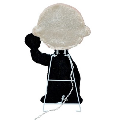 Charlie Brown Skeleton Pre-lit Halloween Decoration, 18 inches, Multicolor Plastic