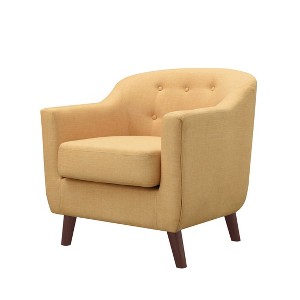 Belka Tufted Upholstered Accent Chair Yellow Ray - miBasics