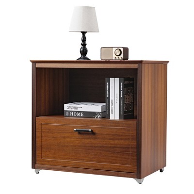 29'' Display File Storage Cabinet, Walnut