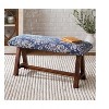 Mark & Day Moosbach 16"H x 34"W x 12"D Bohemian/Global Blue Bench - 2 of 3