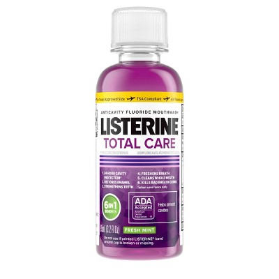 Listerine Total Care Fresh Mint Anticavity Mouthwash for Bad Breath and Enamel Strength