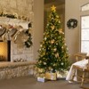 FONTOI 7.5ft Artificial Christmas Tree Decorative Holiday Pine Tree with Ornaments and Skirt for Home Office Party, Green, 45.28"*12.6"*13.78" - 4 of 4