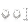 Slickblue Christmas Wreath Earrings – Clear Crystal, Silver-Tone, Holiday Jewelry for Women, Festive Party Accessory - 3 of 3