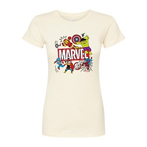 Women's - Marvel - Avengers Sketch Fitted Graphic T-Shirt - 1 of 3
