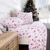 Christmas Cotton Flannel Bed Sheets, 4 Piece Snowflake Bedding Set, 16 Inch Deep Pocket Sheet Set, All Seasons Breathable & Soft, Warm & Cozy - 2 of 4