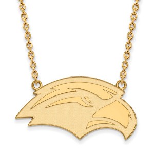 Black Bow Jewelry 14k Yellow Gold Plated Sterling Silver Southern Mississippi Golden Eagles NCAA Necklace 18 Inch - 1 of 4
