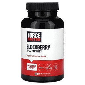 Force Factor Elderberry, 1,150 mg, 100 Vegetable Capsules (575 mg per Capsule) - 1 of 2