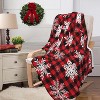 Lomsoe Christmas Snowflake Throw Blanket Rustic Soft Flannel Throw Blanket for Couch Bed Sofa Warm Decoration Xmas Gifts. - 3 of 4