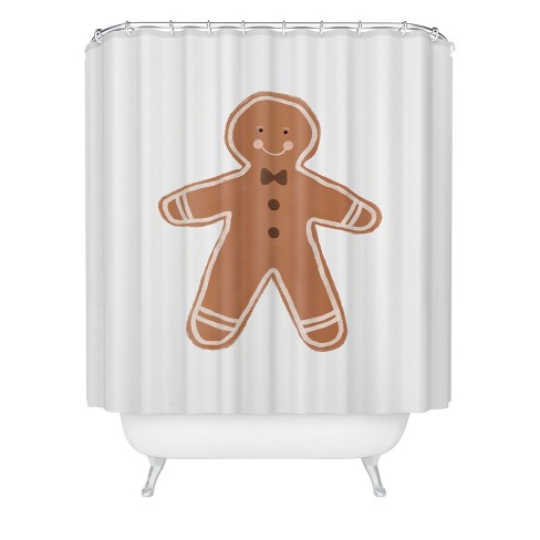 Orara Studio Gingerbread Man I Shower Curtain - Deny Designs - image 1 of 3