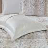 Sapphtopaz Bedding Comforter Set Soft Faux Fur Quilting Gradient Color Stripes Print 4 Piece Quilt Set with Pillow and Shams - 4 of 4