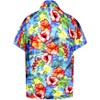 LA LEELA Men's Hawaiian Shirts Short Sleeve Button Down Shirt Mens Shirts Casual Beach Vacation Hawaii Island Shirts for Men L Floral Periwinkles Blue - 2 of 4