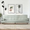 vidaXL Sofa Bed with Cushions Light Gray Velvet - 2 of 4