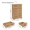 6 Drawers Dresser For Bedroom, Wood 6 Chest Of Drawer, Modern Wide Dresser, Storage Dresser Organizer Unit For Home Office, Living Room, Bedroom - image 2 of 4