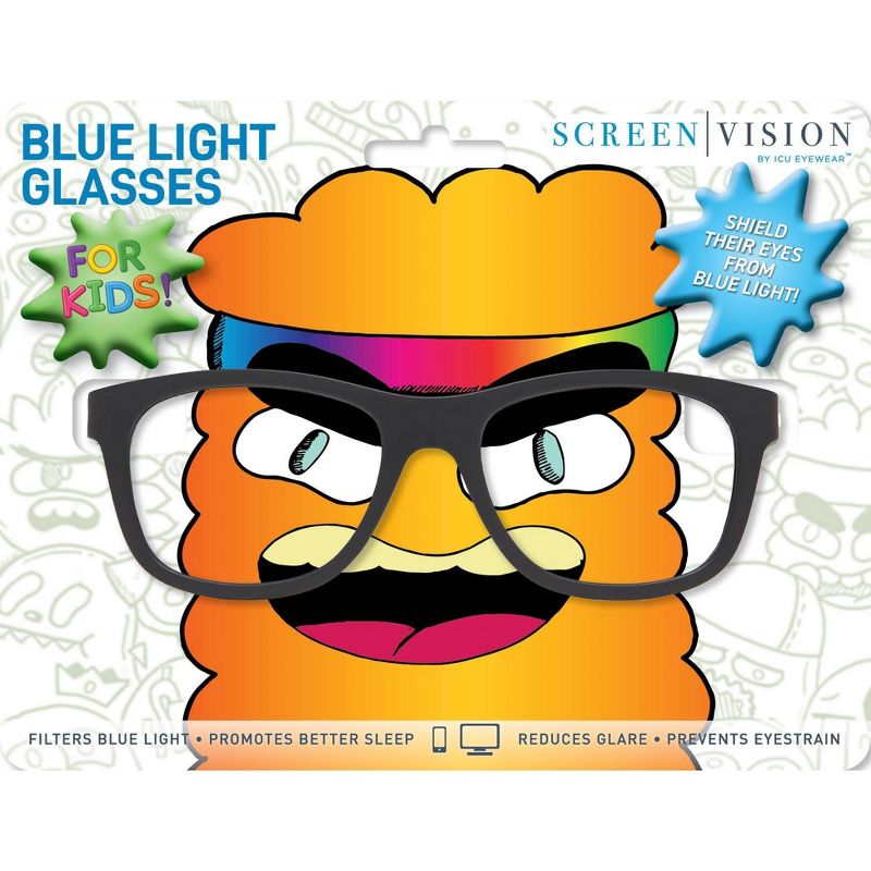 ICU Eyewear Kids Screen Vision Blue Light Filtering Large Oval Glasses, 5 of 6