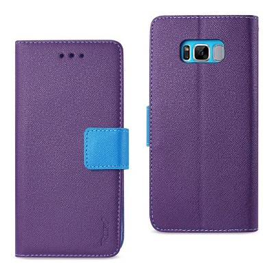 Reiko Samsung Galaxy S8 Edge /S8+/ S8 Plus 3-in-1 Wallet Case in Purple