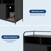 coucheta Cat Litter Box Enclosure with Metal Frame and Dual Storage Shelves, Modern Hidden Litter Box - 3 of 4