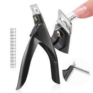 Saviland Nail Clippers with Magnets: Black Nail Clipper for Nails Cutter with Sizer Magnets 15PCS  (Black) (Black) - 1 of 4
