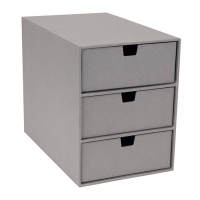 Ingrid 3-Drawer Supply Chest Gray - Bigso Box of Sweden