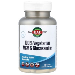 KAL 100% Vegetarian MSM & Glucosamine, 60 Tablets - 1 of 4