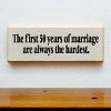 Slickblue Marriage Humor Wood Sign, 3.5x10 Solid Pine, Routed Slot & Shelf Edges, Multiple Colors - 3 of 3