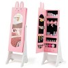 Interactive Kids Dressing Table With Chair And Jewelry Cabinet For Playroom Organization - 2 of 4