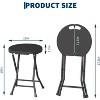 Folding Stool, Backless 18-Inch Stool, Portable with Handle, Foldable Bar Stool, Anti-Slip Feet, 600Lbs Capacity, for Bar, Home - 2 of 4