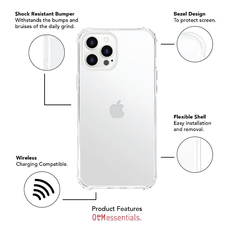 OTM Essential Apple iPhone 13 Pro Max Clear Tough Edge Case, 3 of 5