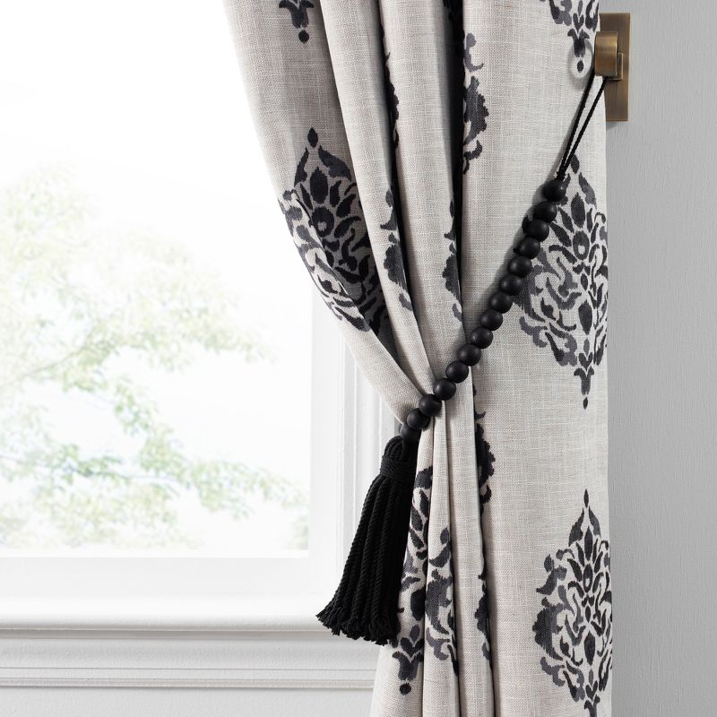 Navara Medallion Room Darkening Single Window Curtain Panel - Elrene Home Fashions, 3 of 6