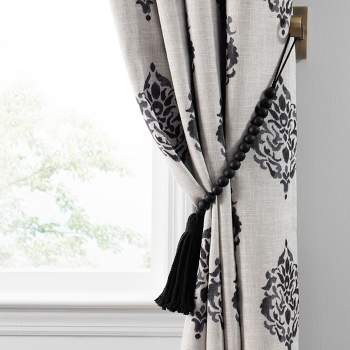 Nomad Decorative Wooden Fringe Tassel Window Curtain Tieback - Elrene Home Fashions