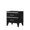 NicBex Nightstand with Drawers,Side Table with Wood Tapered Legs and Finish,Modern Bedside Table for Bedroom,Living Room - 2 of 4