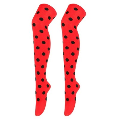 red with black dots