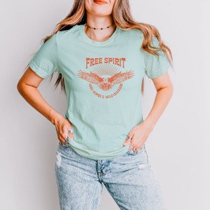 Simply Sage Market Free Spirit Distressed Eagle Short Sleeve Tee - 1 of 4