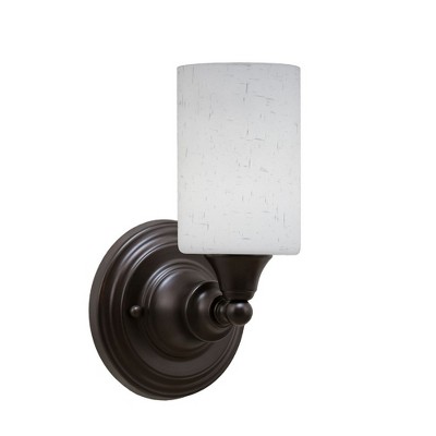 Toltec Lighting Any 1 - Light Sconce in  Espresso with 4" White Muslin Shade