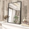 Apmir H Rectangular High-Strength Tempered Glass and Aluminum Alloy Framed French Cleat Mounted Wall Decor Bathroom Vanity Mirror in Matte Black - 4 of 4