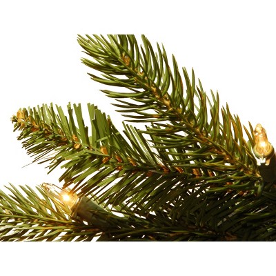 Slim Green Fir Christmas Tree with Clear Lights