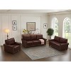 PU Leather Sofa with Nailhead Trim, Rolled Arms, and Rubber Wood Legs – Classic Upholstered Sofa Couch for Living Room - HABITRIO - 2 of 4
