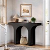 Gulches Modern Console Table, Arched Base, Narrow, Black, 47", Entryway/Sofa/Hallway Table - 4 of 4